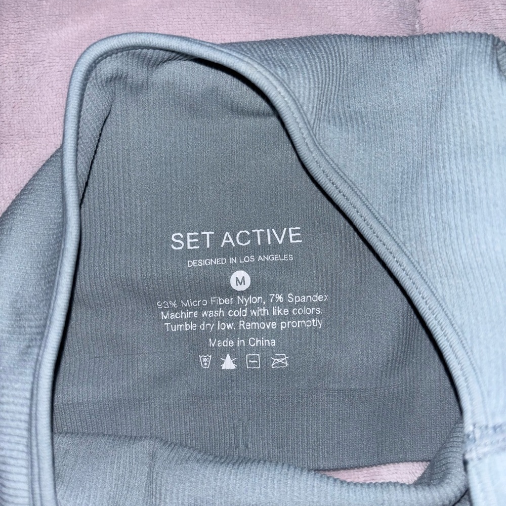 Set Active Gray Ribbed Activewear - image 4